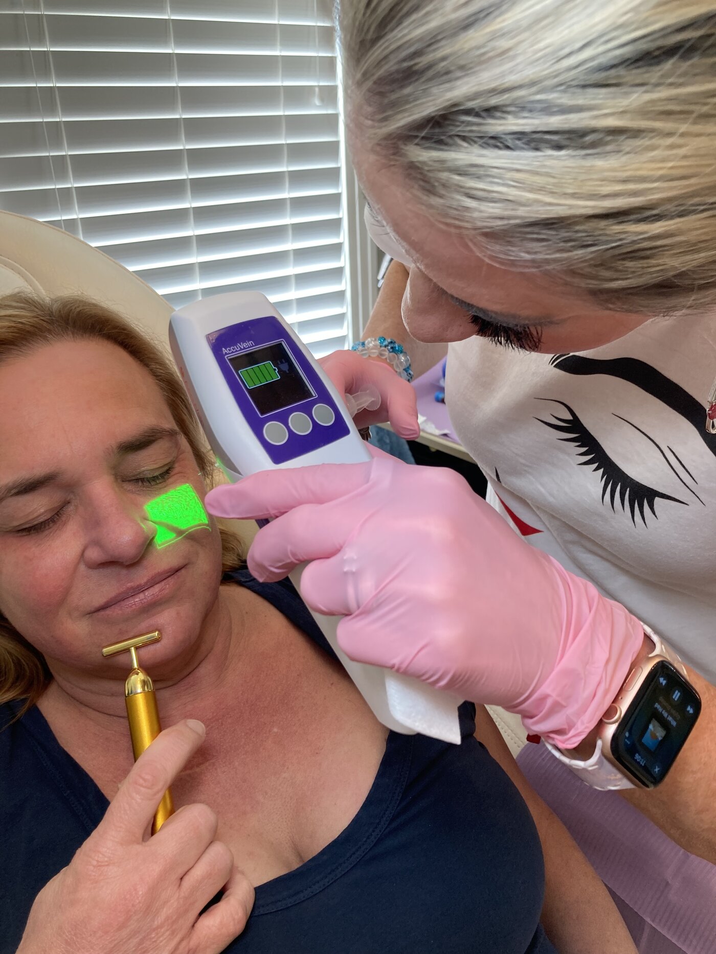 AccuVein vein visualization technology used for injections at Opal Aesthetics & Wellness