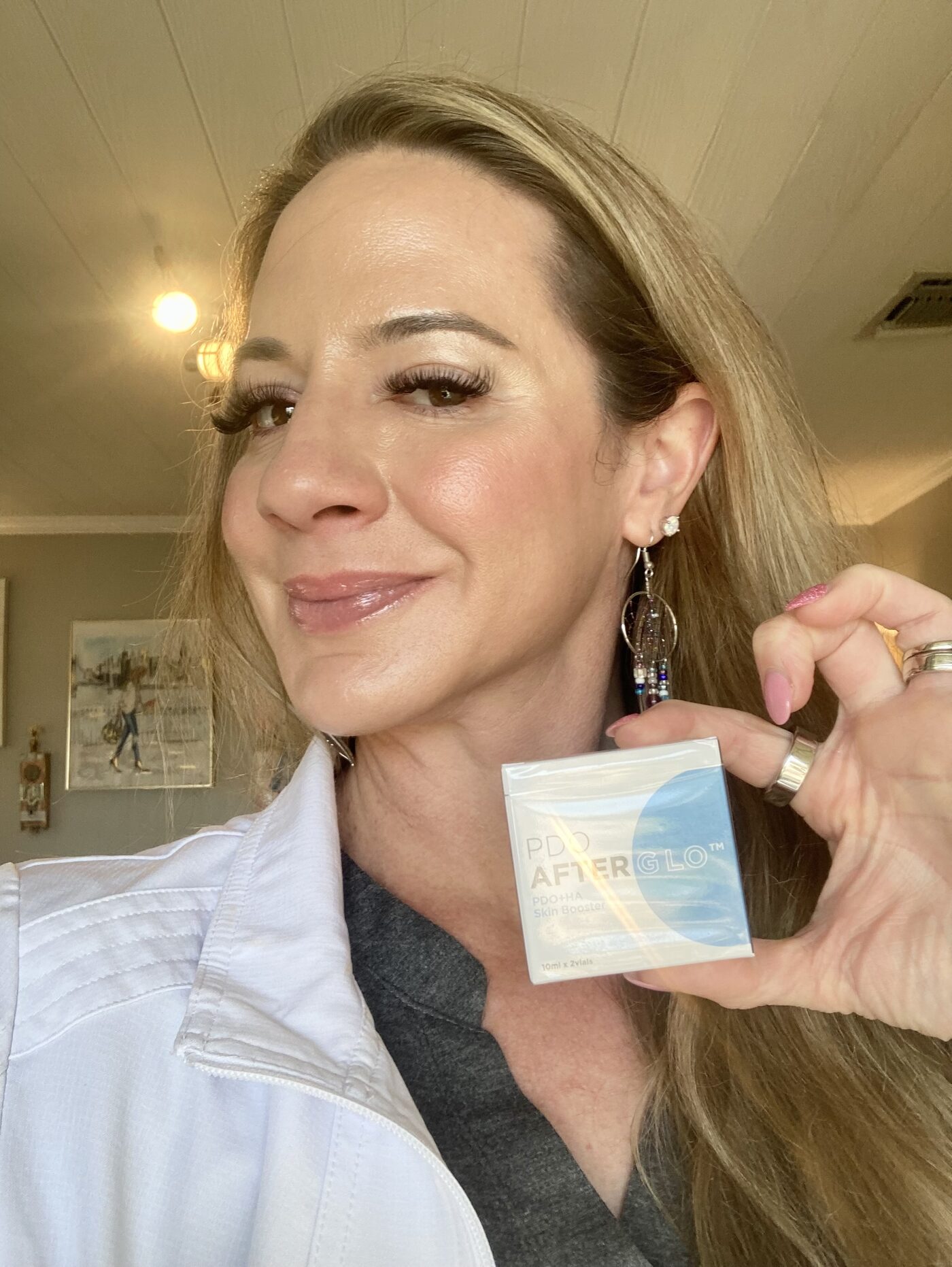 Priscilla with a PDO AfterGlo skin booster used with microneedling